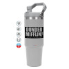 GREY color, 890ml (30oz) stainless Steel Tumbler with Handle