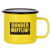 Metallic enamel MATT Yellow cup 360ml