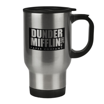 Dunder Mifflin, Inc Paper Company, Stainless steel travel mug with lid, double wall 450ml