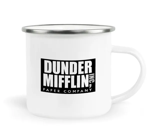 Dunder Mifflin — Metallic enamel cup white 360ml