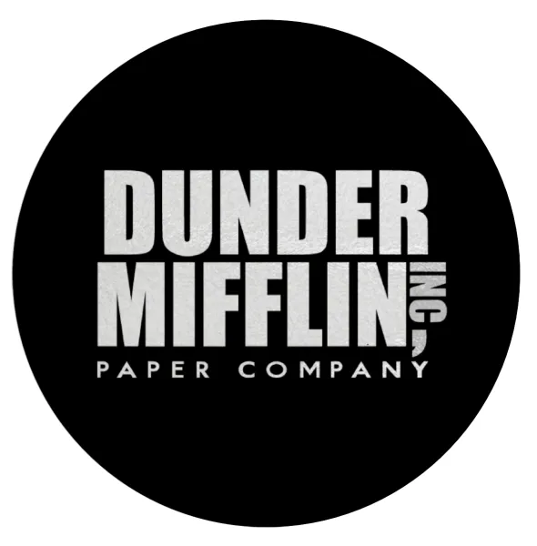 Dunder Mifflin — Επιφάνεια κοπής γυάλινη στρογγυλή (30cm)