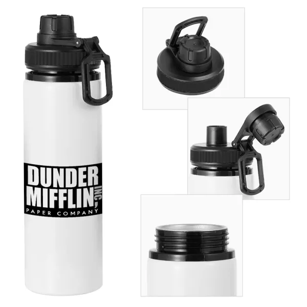 Dunder Mifflin — Μεταλλικό παγούρι νερού με καπάκι ασφαλείας, αλουμινίου 850ml