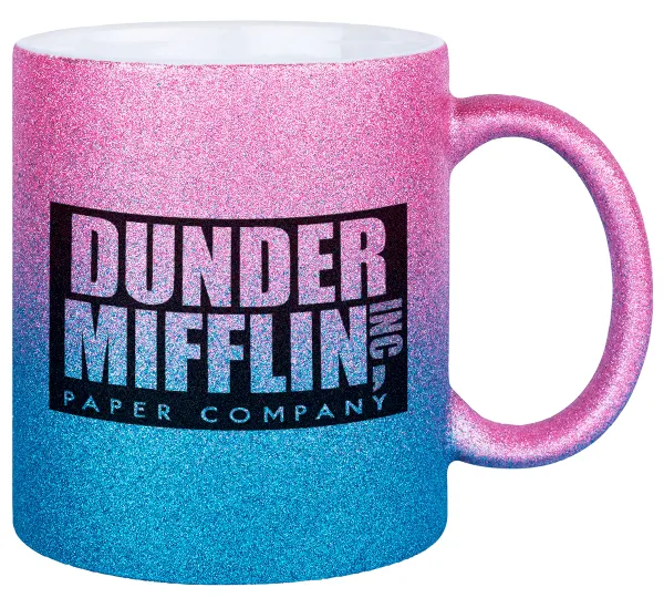 Dunder Mifflin — Κούπα Χρυσή/Μπλε Glitter, κεραμική, 330ml
