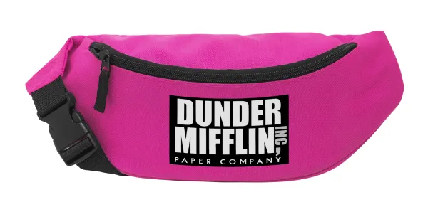 Dunder Mifflin — Unisex waist bag (banana) in PINK color with 2 pockets