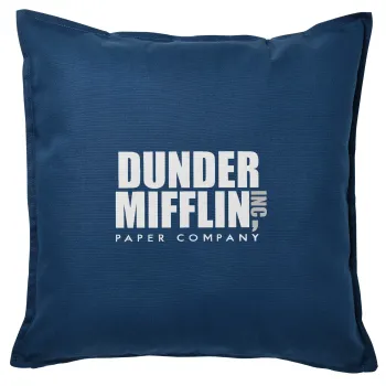 Dunder Mifflin, Inc Paper Company, Μαξιλάρι καναπέ Μπλε 100% βαμβάκι, περιέχεται το γέμισμα (50x50cm)