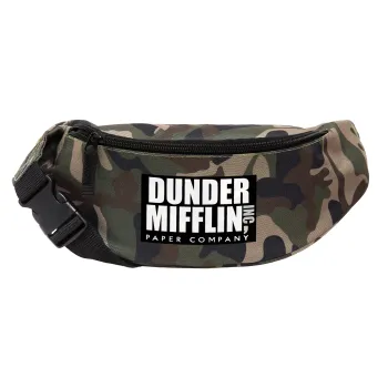 Dunder Mifflin, Inc Paper Company, Unisex τσαντάκι μέσης (μπανάνα) χρώματος παραλλαγή Jungle με 2 τσέπες