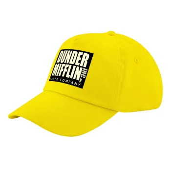 Dunder Mifflin, Inc Paper Company, Καπέλο παιδικό Baseball, 100% Βαμβακερό Twill, Κίτρινο (ΒΑΜΒΑΚΕΡΟ, ΠΑΙΔΙΚΟ, UNISEX, ONE SIZE)