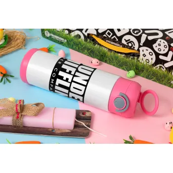 Dunder Mifflin, Inc Paper Company, Easter candle, Childrens hot water bottle, stainless steel, with safety straw, PINK (500ml)