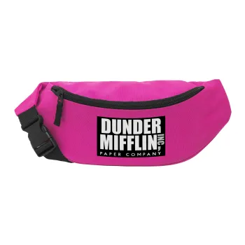 Dunder Mifflin, Inc Paper Company, Unisex τσαντάκι μέσης (μπανάνα) χρώματος ΡΟΖ με 2 τσέπες