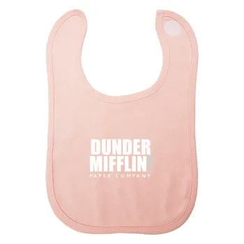 Dunder Mifflin, Inc Paper Company, Σαλιάρα με Σκρατς ΡΟΖ 100% Organic Cotton (0-18 months)