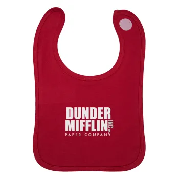 Dunder Mifflin, Inc Paper Company, Σαλιάρα με Σκρατς Κόκκινη 100% Organic Cotton (0-18 months)