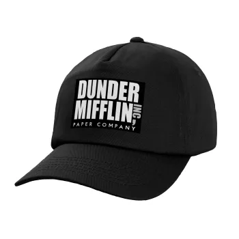 Dunder Mifflin, Inc Paper Company, Child's Baseball Cap, 100% Cotton, Black