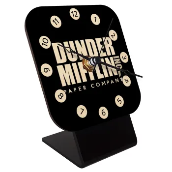 Dunder Mifflin, Inc Paper Company, Επιτραπέζιο ρολόι σε φυσικό ξύλο (10cm)