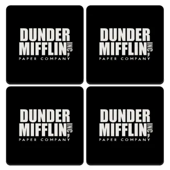 Dunder Mifflin, Inc Paper Company, ΣΕΤ 4 Σουβέρ ξύλινα τετράγωνα (9cm)