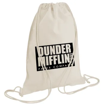 Dunder Mifflin, Inc Paper Company, Τσάντα πλάτης πουγκί GYMBAG natural (28x40cm)