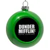 Green Christmas tree ornament bauble 8cm