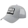 Adult Structured Trucker Hat, with Mesh, GRAY (100% COTTON, ADULT, UNISEX, ONE SIZE)
