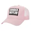 Adult Structured Trucker Hat, with Mesh, PINK (100% COTTON, ADULT, UNISEX, ONE SIZE)