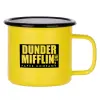 Metallic enamel MATT Yellow cup 360ml