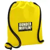 Backpack pouch GYMBAG Yellow, with pocket (40x48cm) & thick cords