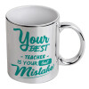 Mug ceramic, silver mirror, 330ml