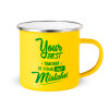 Yellow Enamel Metallic Cup 360ml