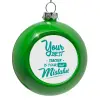 Στολίδι Χριστουγεννιάτικη μπάλα δένδρου Πράσινο 8cm