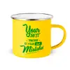 Yellow Enamel Metallic Cup 360ml