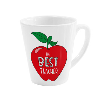 Best teacher, Κούπα κωνική Latte Λευκή, κεραμική, 300ml