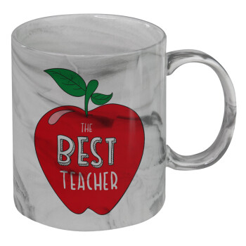 Best teacher, Mug ceramic marble style, 330ml