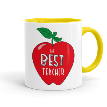 Best teacher, Mug colored yellow, ceramic, 330ml