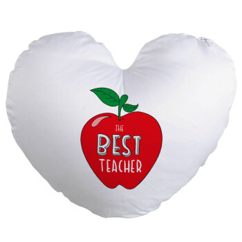 Best teacher, Μαξιλάρι καναπέ καρδιά 40x40cm περιέχεται το  γέμισμα