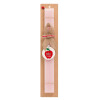 Easter Set, wooden keychain & scented flat Easter candle (30cm) (PINK)