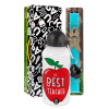 Easter Set, metallic aluminum water bottle (500ml) & scented flat candle (30cm) (TURQUOISE)