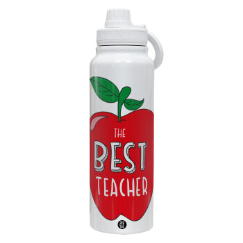 Best teacher, 1L Stainless Steel Thermal Bottle with Phone Holder & Double Wall Insulation