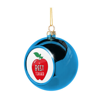 Best teacher, Χριστουγεννιάτικη μπάλα δένδρου Μπλε 8cm