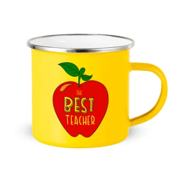 Best teacher, Κούπα Μεταλλική εμαγιέ Κίτρινη 360ml