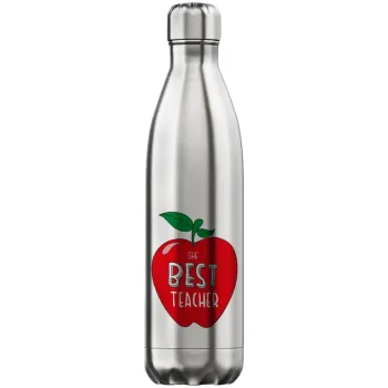 Best teacher, Μεταλλικό παγούρι θερμός Inox (Stainless steel), διπλού τοιχώματος, 750ml
