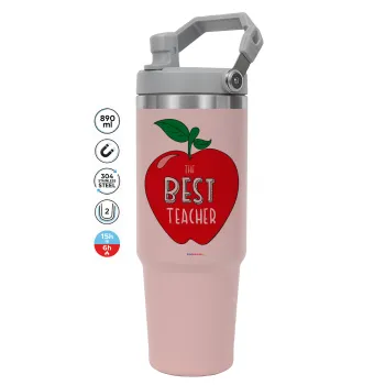 Best teacher, Pink color, 890ml (30oz) stainless Steel Tumbler with Handle