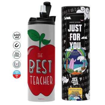 Best teacher, Tumbler stainless steel GREY 600ml