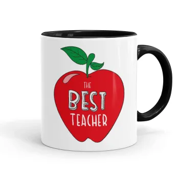 Best teacher, Κούπα χρωματιστή μαύρη, κεραμική, 330ml