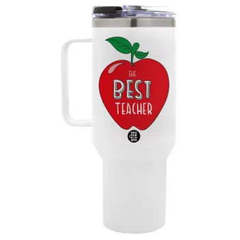 Best teacher, Mega Tumbler με καπάκι, διπλού τοιχώματος (θερμό) 1,2L