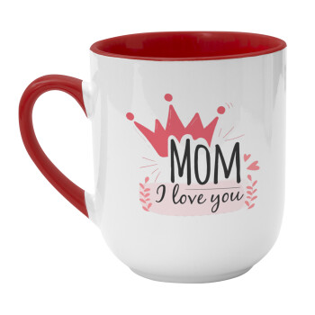 Mother's day I Love you Mom, Κούπα κεραμική tapered 260ml