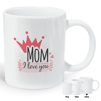 Mother's day I Love you Mom, Κούπα Giga, κεραμική, 590ml