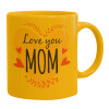Ceramic coffee mug yellow, 330ml