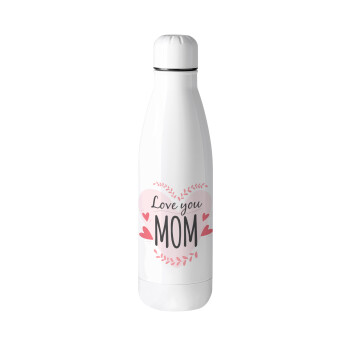 Mother's day I Love you Mom heart, Metal mug thermos (Stainless steel), 500ml