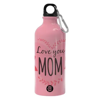 Mother's day I Love you Mom heart, Παγούρι νερού 600ml