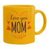Ceramic coffee mug yellow, 330ml