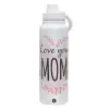 1L Stainless Steel Thermal Bottle with Phone Holder & Double Wall Insulation