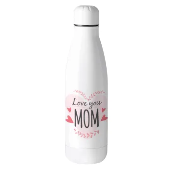 Mother's day I Love you Mom heart, Metal mug thermos (Stainless steel), 500ml